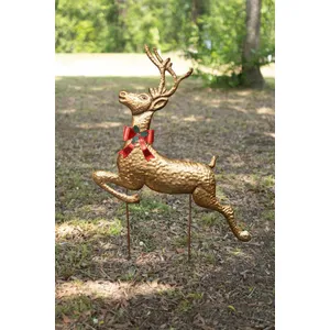 Painted Metal Reindeer Yard Stake 5