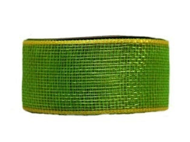 2.5" x 25yds Plastic Mesh, Green 1