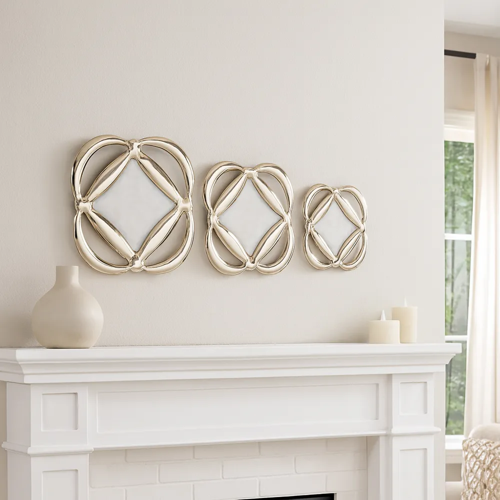 BONDSHAW SET OF 3 GOLD METAL WALL 16 (IN)