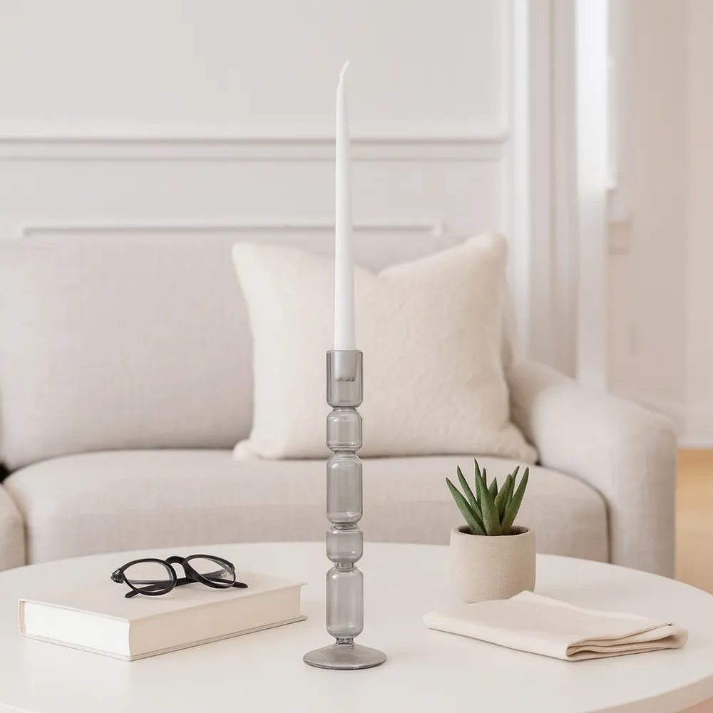 HENDONVALE BLACK CANDLE HOLDER 14 (IN)