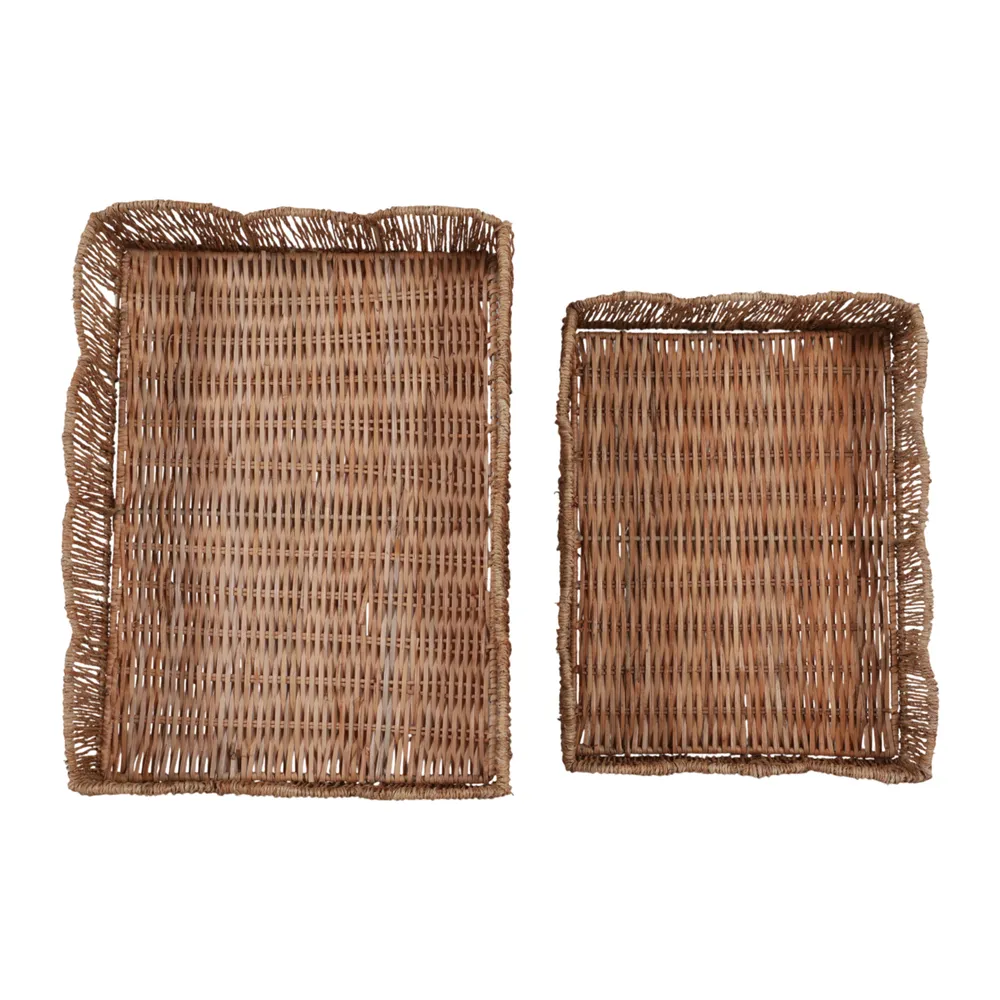 YATESGROVE SET OF 2 BROWN TRAY 4 (IN)