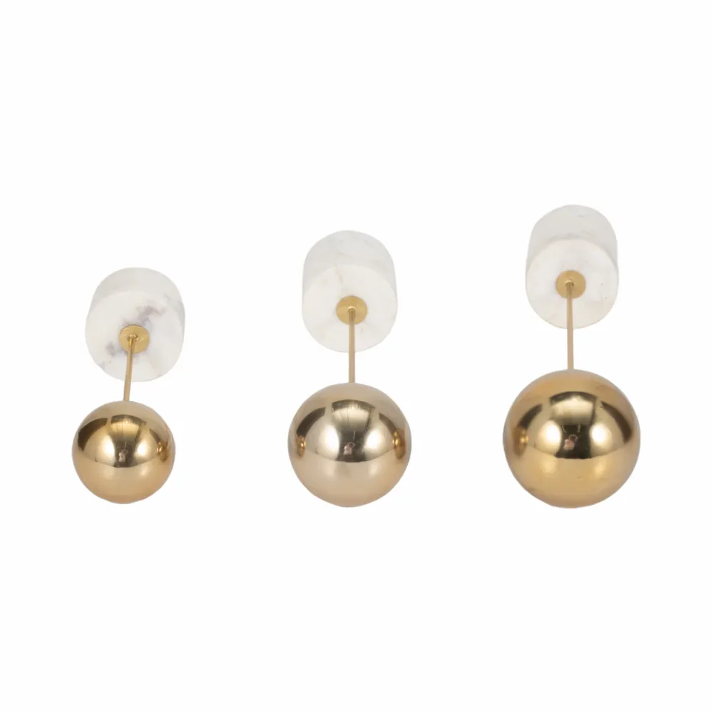 RAFESTONE SET OF 3 GOLD DECOR 18 (IN)