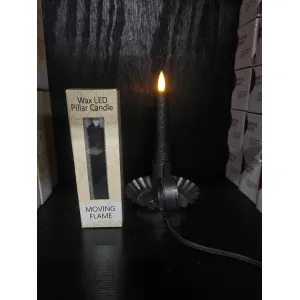 Black Electric Moving Flame LED Candle 5.5in 2