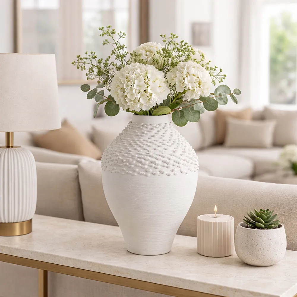 GARTONWAY IVORY VASE 13 (IN)
