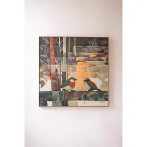 Framed Two Birds Painting 4