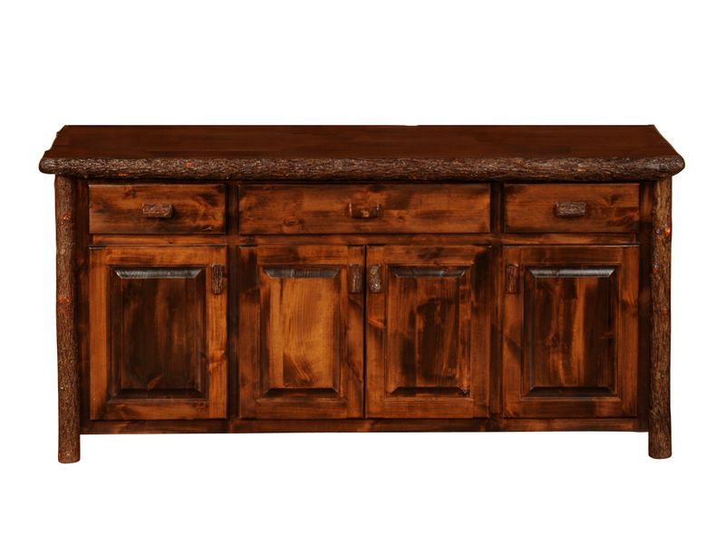 Hickory Log 75-inch Buffet - Natural 2