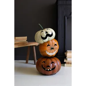 Painted Metal Halloween Stacking Jack-O-Lanterns 2
