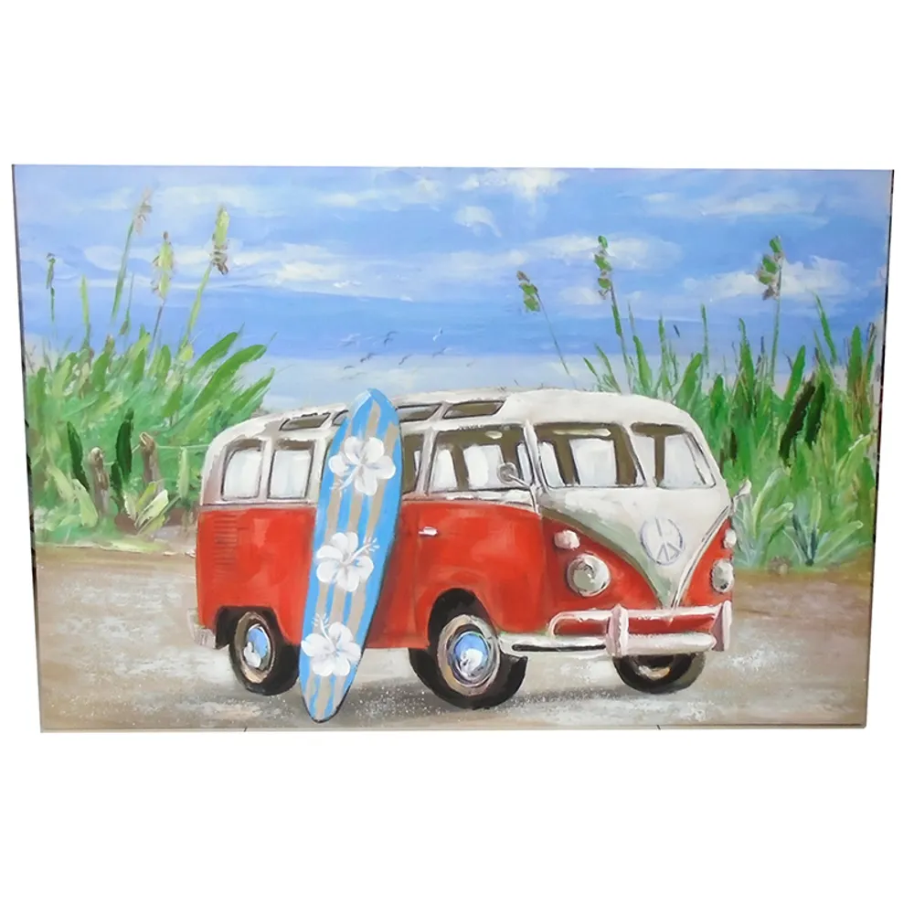 47-1/4" BEACH VAN CANVAS PAINTING
