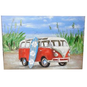 47-1/4" BEACH VAN CANVAS PAINTING 1