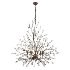 Crislett 40'' Wide 9-Light Chandelier - Sunglow Bronze 1