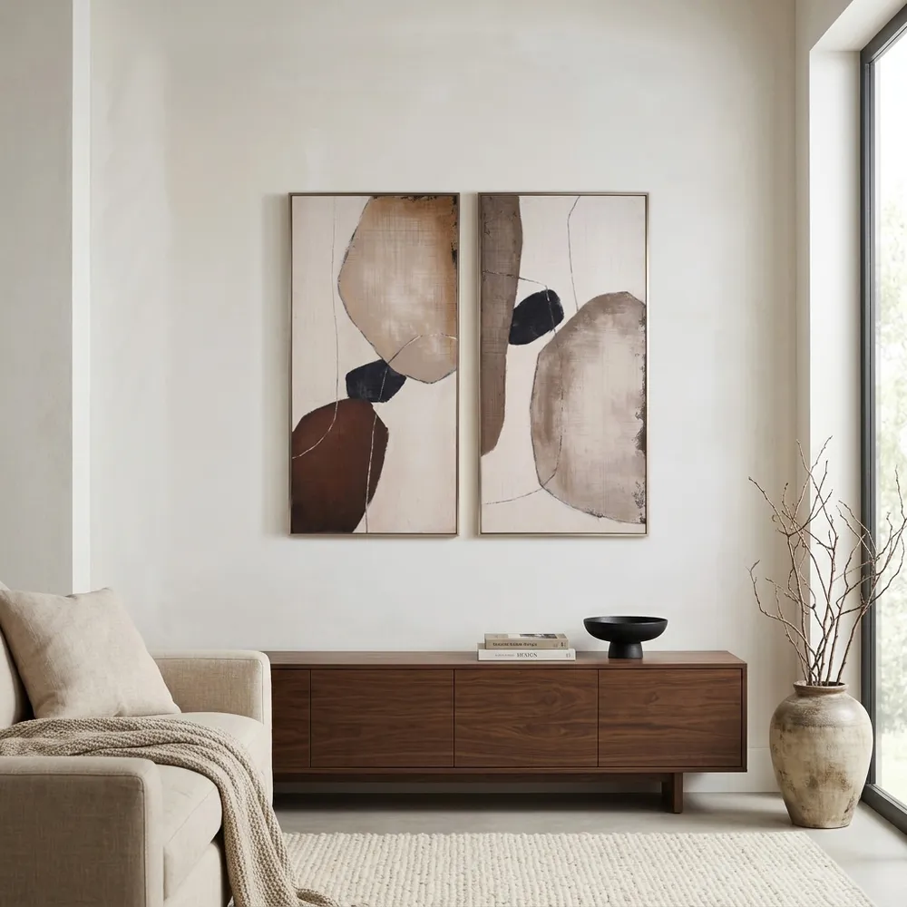 KELSEYDALE SET OF 2 IVORY ART 50 (IN)
