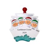 CRUISERS BOAT CHRISTMAS ORNAMENT W SPINNING PROPELLER - MOOSE FAMILY 1