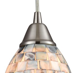 Capri 5'' Wide 1-Light Mini Pendant - Satin Nickel 4