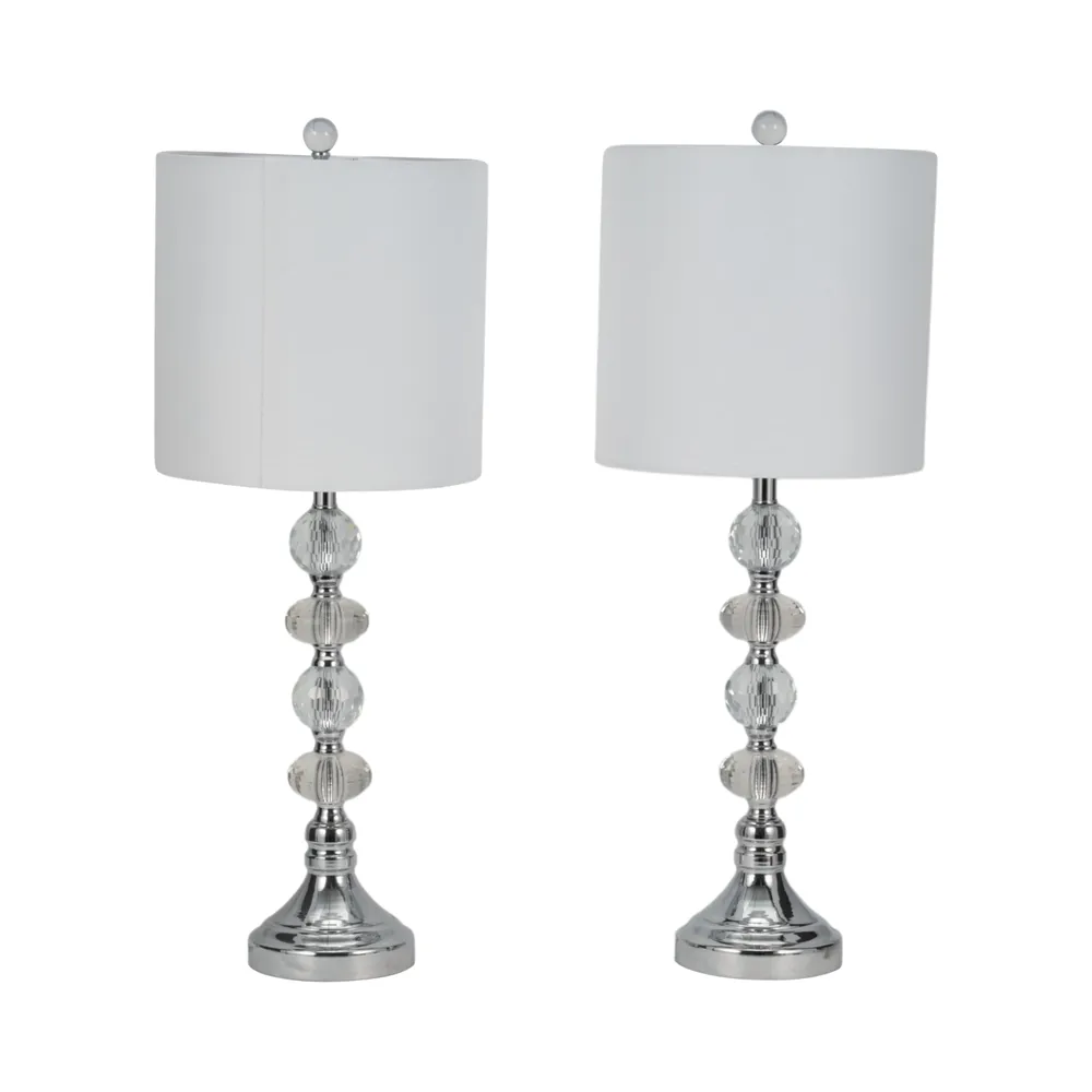 FRAZIERLAND SET OF 2 SILVER LAMPS 28 (IN)