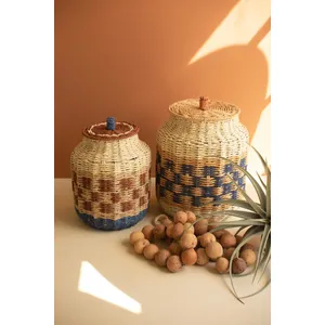 Set of 2 Twisted Paper Canisters 1
