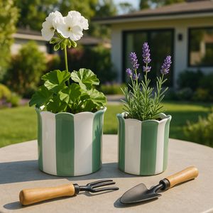 RAFESHAW SET OF 2 GREEN PLANTER 7 (IN) 2