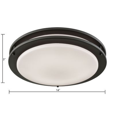 Clarion 14'' Wide 1-Light Flush Mount - Oil Rubbed Bronze