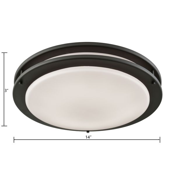 Clarion 14'' Wide 1-Light Flush Mount - Oil Rubbed Bronze