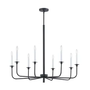 Lexington Green 38" Wide 8-Light Chandelier - Matte Black 2