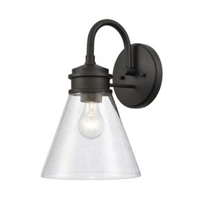 Dovas 13.5'' High 1-Light Outdoor Sconce - Textured Black 2