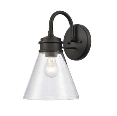 Dovas 13.5″ High 1-Light Outdoor Sconce - Textured Black