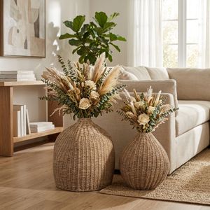 WYLERMORE SET OF 2 TAN VASES 21 (IN) 2