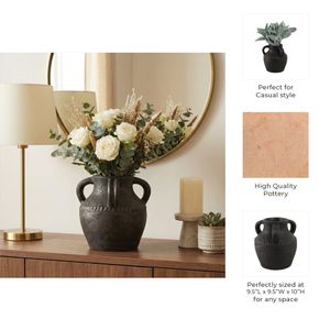 NOELWIND BLACK VASE 10 (IN) 10
