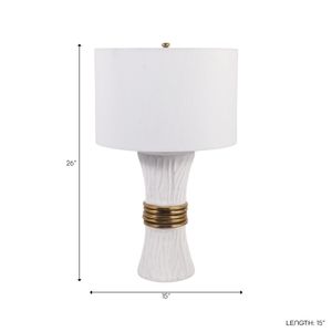 CASEYCROSS WHITE LAMP 26 (IN) 8