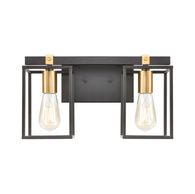 Cloe 16″ Wide 2-Light Vanity Light - Matte Black