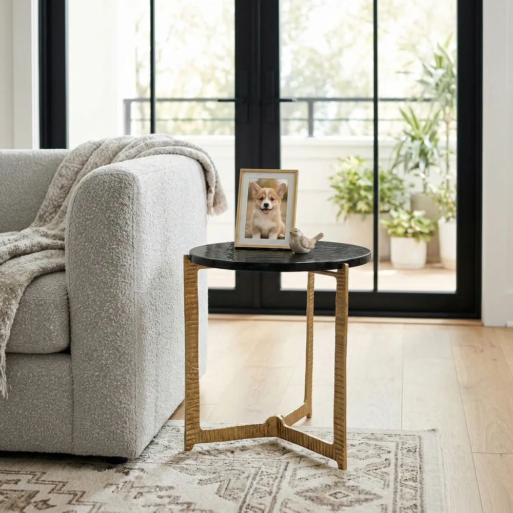 HAZENOAK GOLD TABLE 18 (IN)
