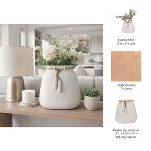 OLIVER WHITE VASE 16 (IN) 11