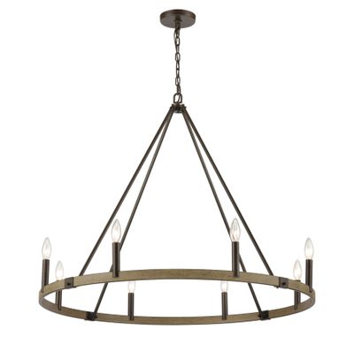 Transitions 36″ Wide 8-Light Chandelier - Oil Rubbed Bronze