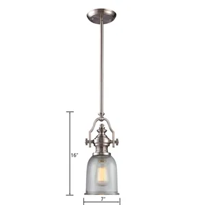 Chadwick 7'' Wide 1-Light Mini Pendant - Satin Nickel 2