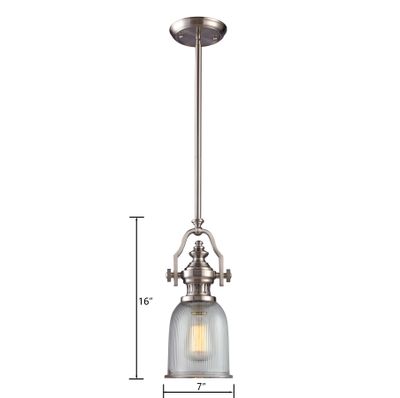 Chadwick 7'' Wide 1-Light Mini Pendant - Satin Nickel