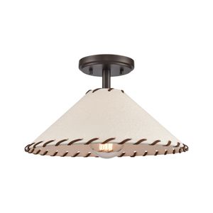 Marion 14'' Wide 1-Light Semi Flush Mount - Oil Rubbed Bronze 1