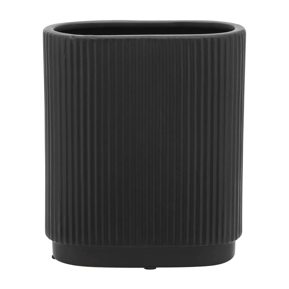 BAIRDMILL BLACK VASE 8 (IN)