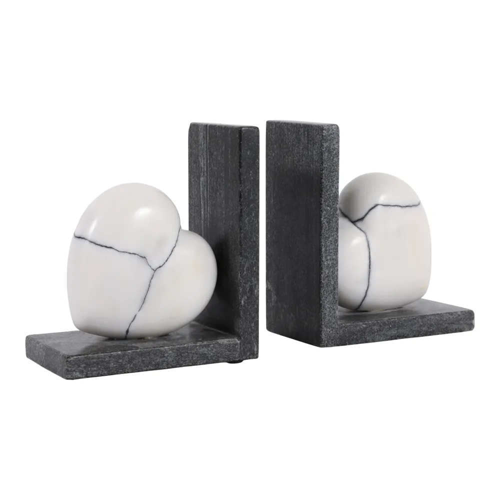 PAGEWELL SET OF 2 WHITE BOOKENDS 6 (IN)