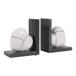 PAGEWELL SET OF 2 WHITE BOOKENDS 6 (IN) 1