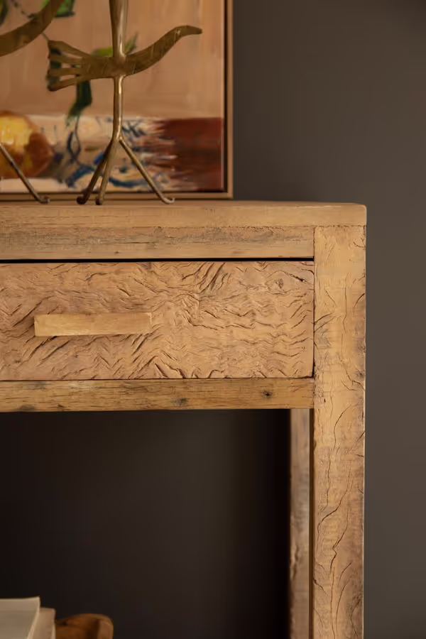 Reclaimed Wood Three Drawer Console