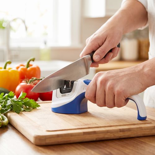 AccuSharp Pull Through Sharpener-White/Blue