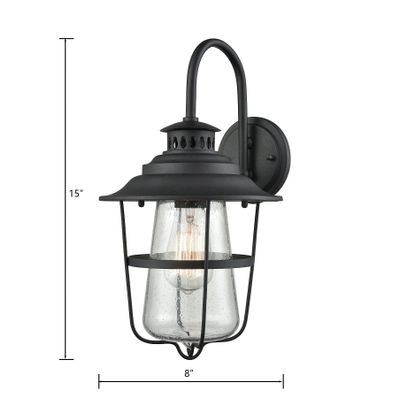San Mateo 15″ High 1-Light Outdoor Sconce - Textured Matte Black
