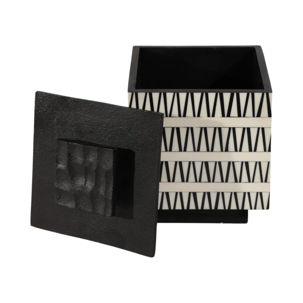 TANNERWIND SET OF 2 BLACK BOXES 9 (IN)