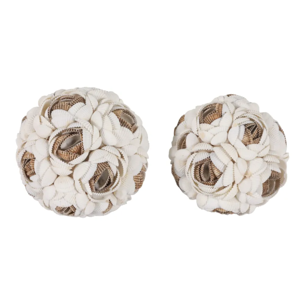 BAIRDFIELD SET OF 2 BROWN ORBS 5 (IN)