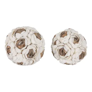BAIRDFIELD SET OF 2 BROWN ORBS 5 (IN) 8
