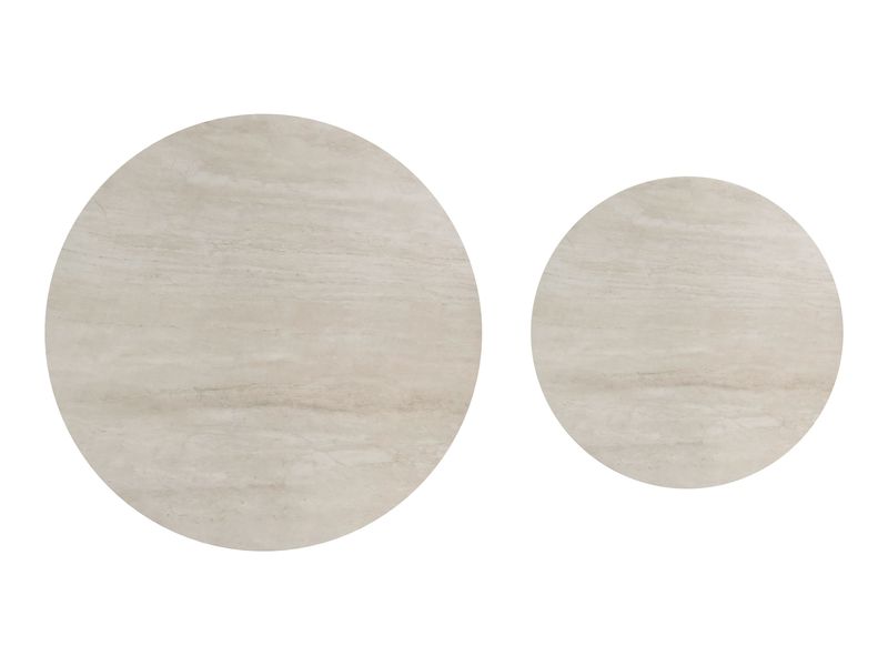 Camella Coffee Table Set Light Beige & Black 6