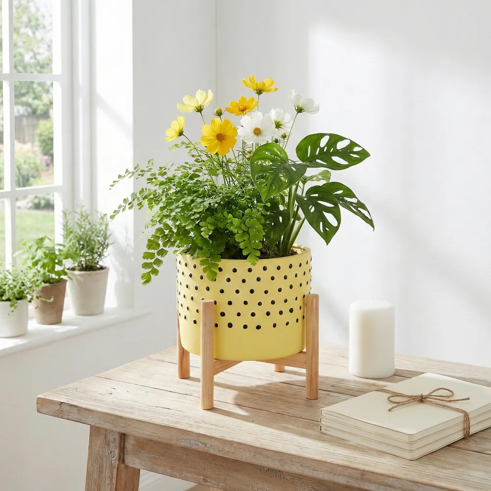 COLECREST YELLOW PLANTER 9 (IN)