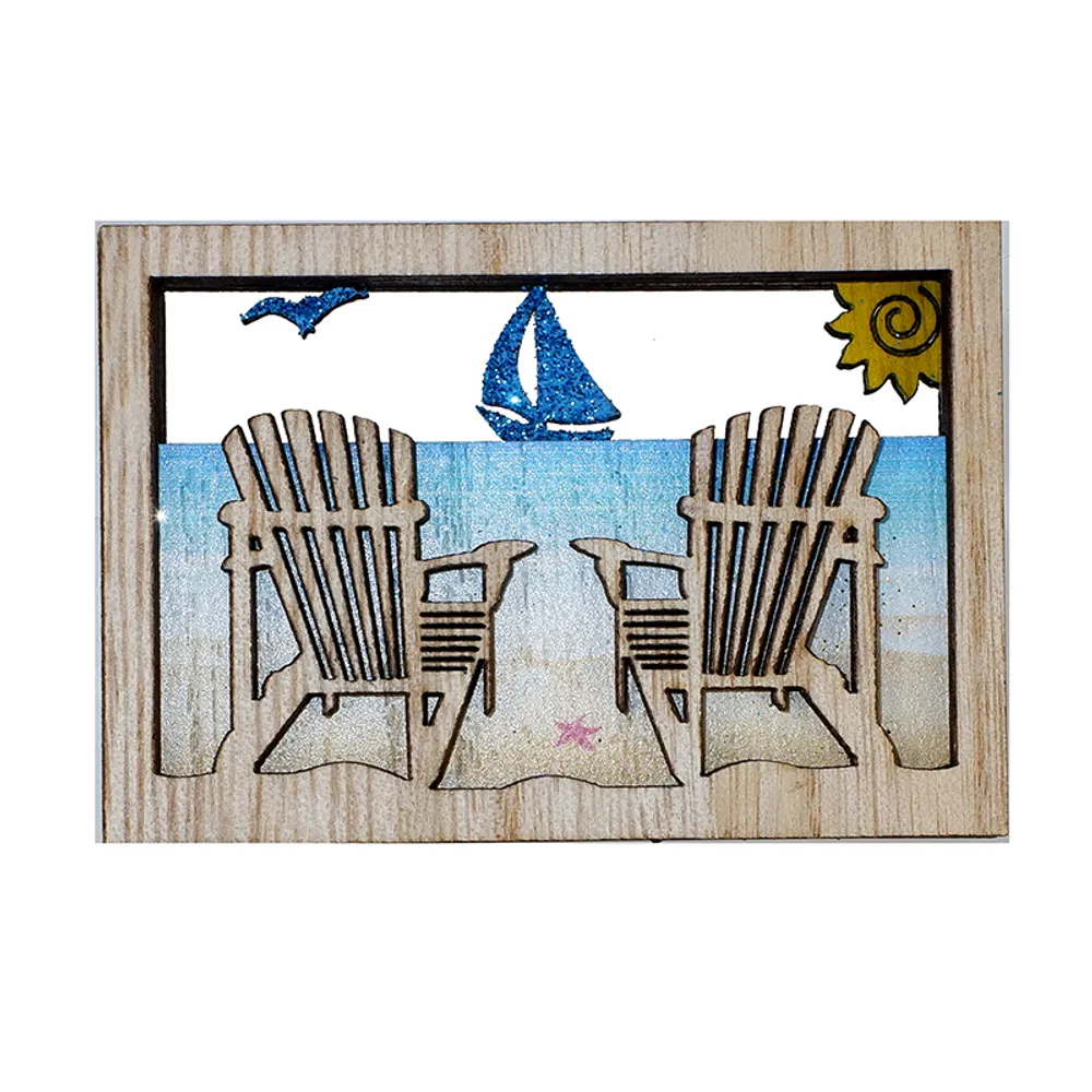 3" WOOD ADIRONDAK CHAIR MAGNET