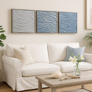 ETHANWAY SET OF 3 SILVER ART 20 (IN) 10
