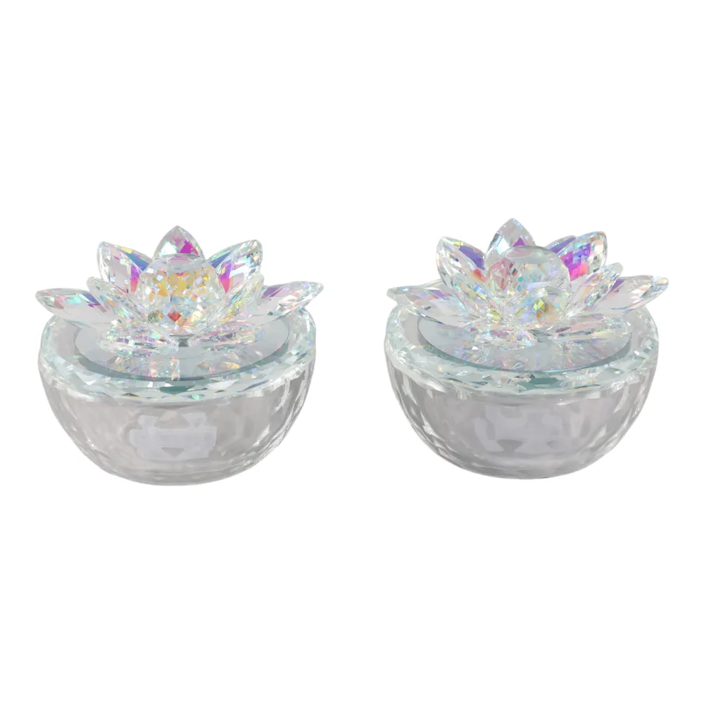 BAIRDCROSS SET OF 2 CLEAR BOXES 4 (IN)