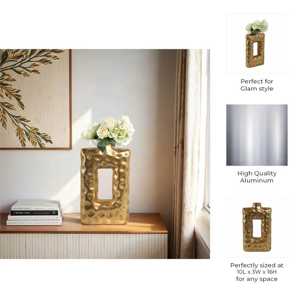 KENDALLBEACH GOLD VASE 16 (IN)